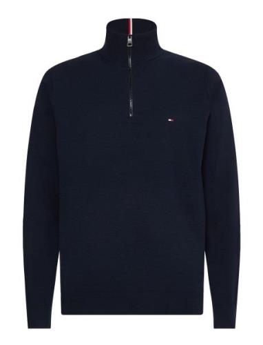 1985 Zip Mock Tops Knitwear Half Zip Jumpers Navy Tommy Hilfiger