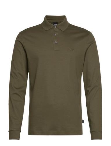 Pado 30 Tops Polos Long-sleeved Khaki Green BOSS