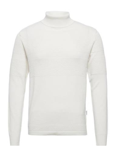 Slhmaine Ls Knit Roll Neck W Noos Tops Knitwear Turtlenecks White Sele...