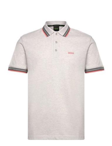 Paddy Sport Polos Short-sleeved Grey BOSS