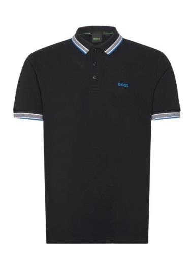 Paddy Sport Polos Short-sleeved Black BOSS