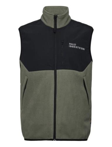 Halo Blocked Fleece Vest Sport Vests Green HALO