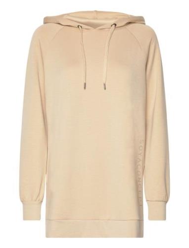 Sc-Banu Tops Sweat-shirts & Hoodies Hoodies Beige Soyaconcept