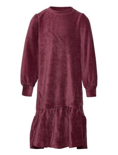 Sgkayla Velvet Rib Dress Dresses & Skirts Dresses Partydresses Burgund...