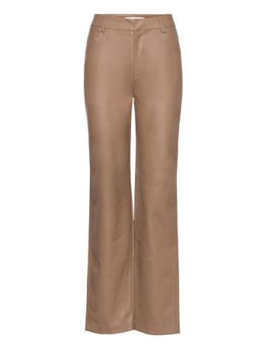 Trousers Bottoms Trousers Leather Leggings-Bukser Brown Sofie Schnoor