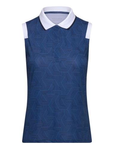 Deni Sleeveless Poloshirt Sport T-shirts & Tops Polos Blue Röhnisch