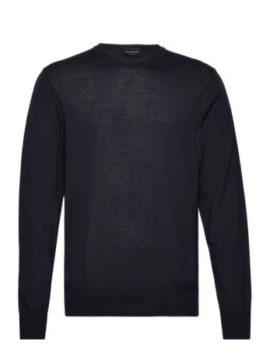 Sweater Designers Knitwear Round Necks Navy Emporio Armani