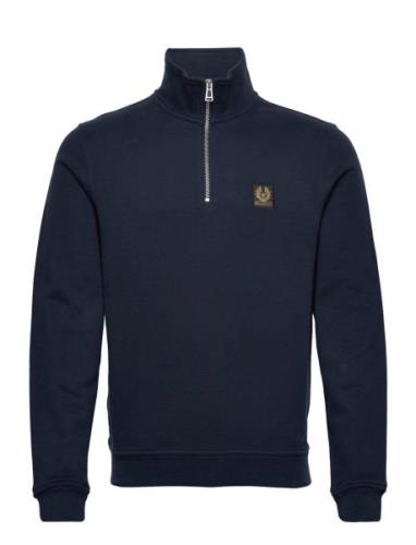 Belstaff Quarter Zip Sweatshirt Dark Ink Designers Sweat-shirts & Hood...