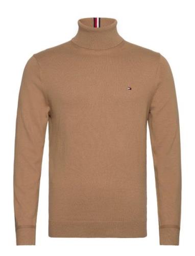 Pima Org Ctn Cashmere Roll Neck Tops Knitwear Turtlenecks Brown Tommy ...