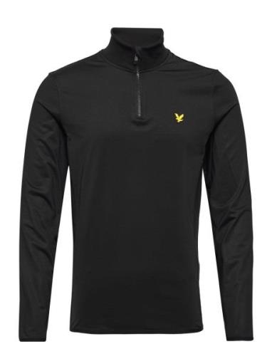 Tech 1/4 Zip Midlayer Sport T-shirts Long-sleeved Black Lyle & Scott S...