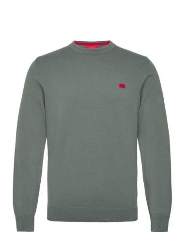 San Cassius-C1 Designers Knitwear Round Necks Green HUGO