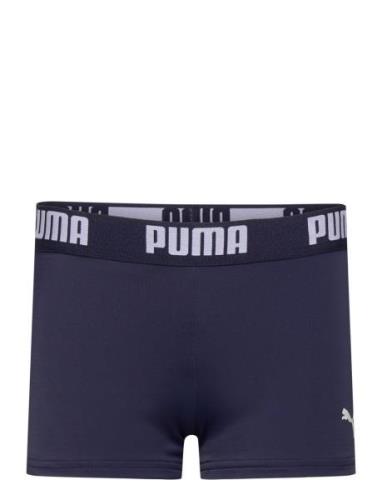 Puma Swim Boys Logo Swim Trunk 1P Sport Swimshorts Navy Puma Swim