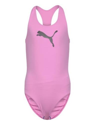 Puma Swim Girls Racerback Swimsuit Sport Swimsuits Pink Puma Swim