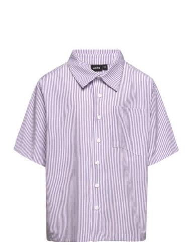 Nlmfalthe Ss Shirt Tops Shirts Short-sleeved Shirts Purple LMTD