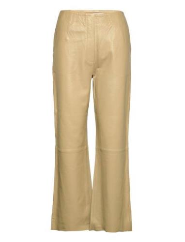 Jared - Lamb Think Bottoms Trousers Leather Leggings-Bukser Beige Day ...