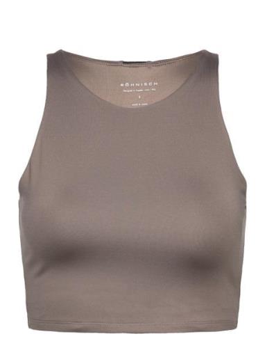 Kay Premium Cropped Top Sport Crop Tops Sleeveless Crop Tops Brown Röh...