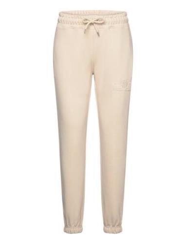 Reg Tonal Shield Sweatpants Bottoms Sweatpants Cream GANT