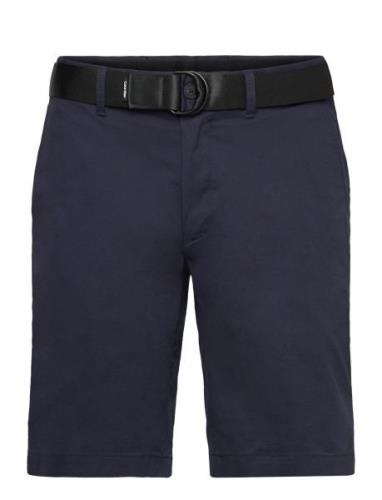 Modern Twill Slim Short Belt Bottoms Shorts Chinos Shorts Navy Calvin ...