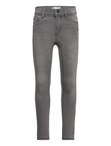 Nkfpolly Skinny Jeans 1212-Tx Noos Bottoms Jeans Skinny Jeans Grey Nam...