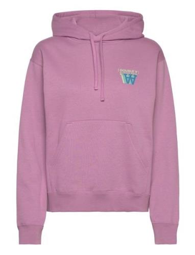 Jenn Stacked Logo Hoodie Tops Sweat-shirts & Hoodies Hoodies Purple Do...