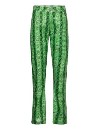 Presleyrs Pant Bottoms Trousers Leather Leggings-Bukser Green Résumé