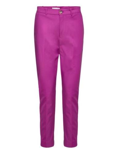 Skinny Suit Trousers Bottoms Trousers Slim Fit Trousers Purple Mango