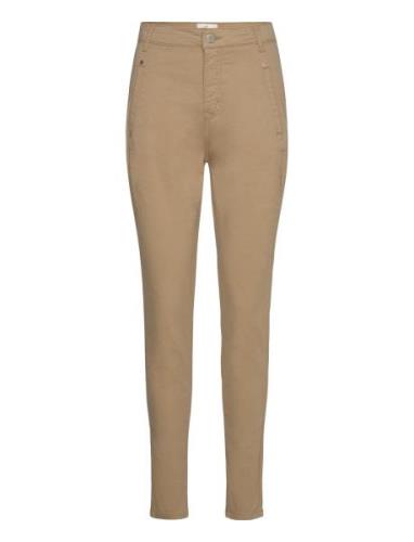 Joliefv Pure Bottoms Trousers Slim Fit Trousers Beige FIVEUNITS