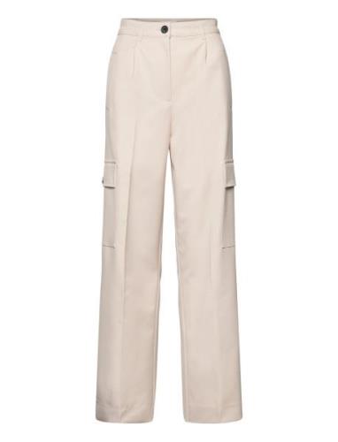 Lr-Ana Bottoms Trousers Cargo Pants Cream Levete Room