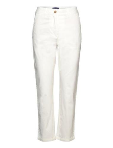 Slim Chinos Bottoms Trousers Chinos White GANT