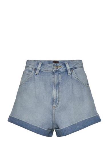 Pleated Short Bottoms Shorts Denim Shorts Blue Lee Jeans