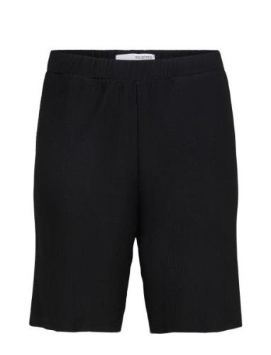 Slhloose-Plisse Shorts Ex Bottoms Shorts Chinos Shorts Black Selected ...