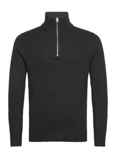 Jprccperfect Knit Half Zip Sn Tops Knitwear Half Zip Jumpers Black Jac...