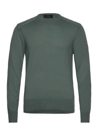 Kerrigan Crewneck Jumper Designers Knitwear Round Necks Green Belstaff