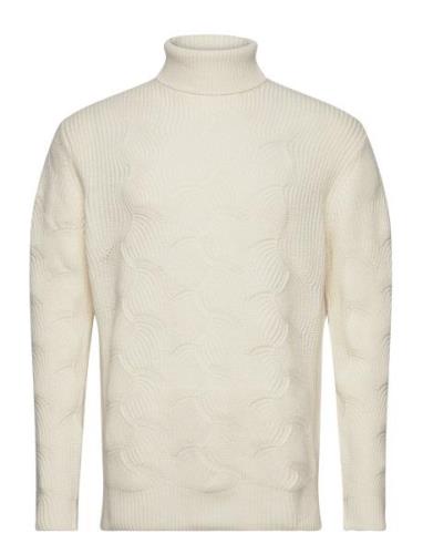 Maroll Pattern Heritage Tops Knitwear Turtlenecks White Matinique