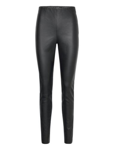 Veganibbchrista Leggins Bottoms Trousers Leather Leggings-Bukser Black...