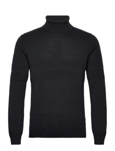 Pullover Tops Knitwear Turtlenecks Black Blend