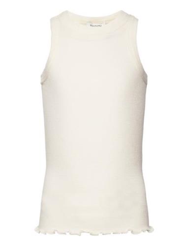 Wool Top Tops T-shirts Sleeveless Cream Rosemunde Kids