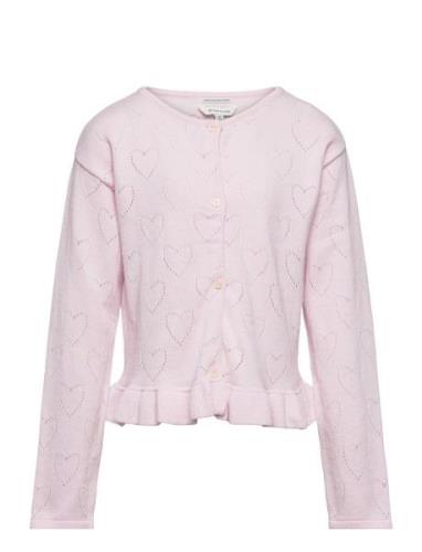 Heart Cardigan Tops Knitwear Cardigans Pink Tom Tailor