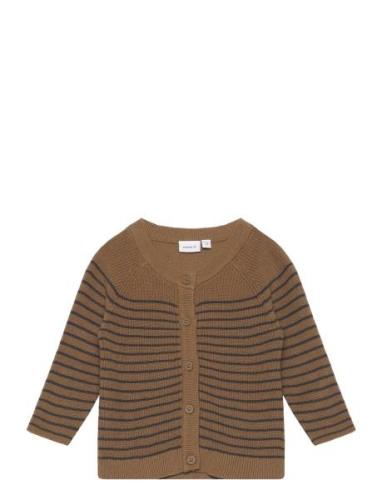 Nbmnesalle Ls Knit Card Tops Knitwear Cardigans Brown Name It