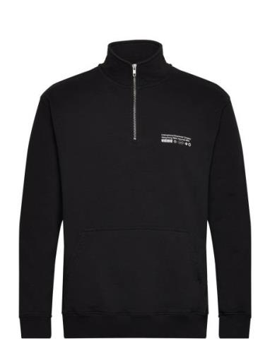 Wblass Tech Half-Zip Designers Sweat-shirts & Hoodies Sweat-shirts Bla...