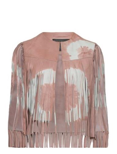 Evie Tydy Tassel Gilet Outerwear Jackets Light-summer Jacket Pink AllS...