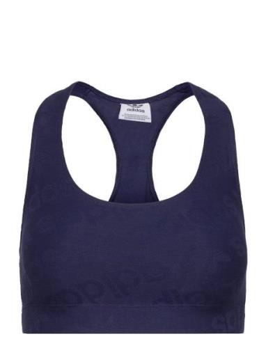 Bustier Sport Crop Tops Sleeveless Crop Tops Navy Adidas Originals Und...