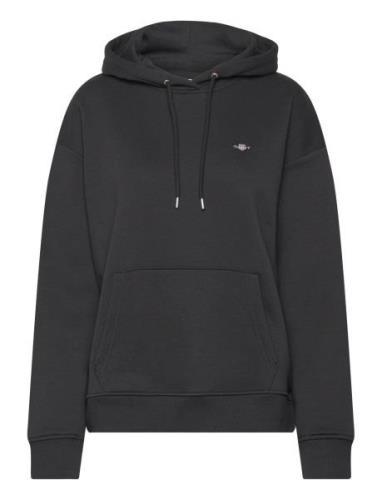 Rel Shield Hoodie Tops Sweat-shirts & Hoodies Hoodies Black GANT