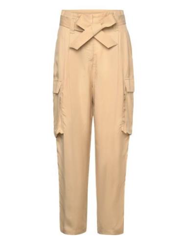 Joanie Bottoms Trousers Cargo Pants Beige Reiss