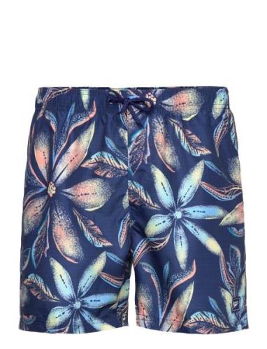 Mens Digital Printed Leisure 16" Watershort Sport Shorts Navy Speedo