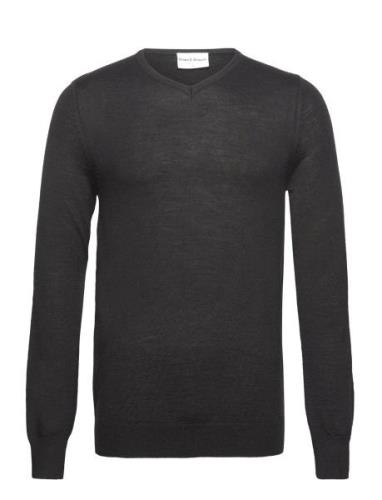 Bs Uranus Regular Fit Knitwear Tops Knitwear V-necks Black Bruun & Ste...