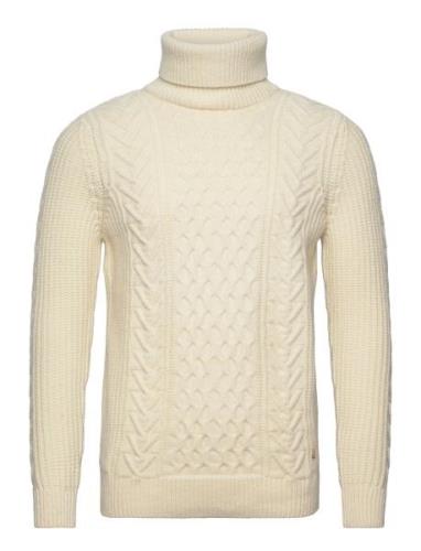 Turtle Neck Sweater Héritage Tops Knitwear Turtlenecks Cream Armor Lux