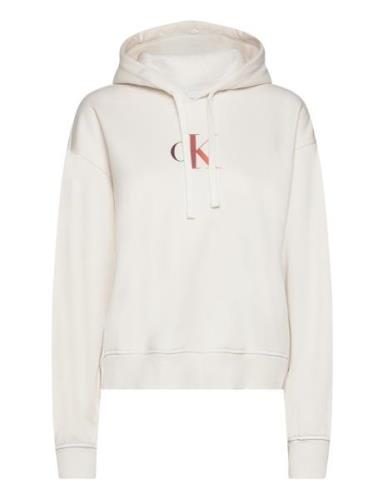 Gradient Ck Hoodie Tops Sweat-shirts & Hoodies Hoodies White Calvin Kl...