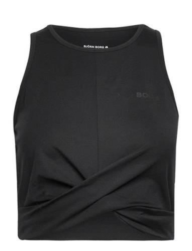 Studio Cross Tank Sport Crop Tops Sleeveless Crop Tops Black Björn Bor...