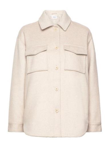 Mschblenda Overshirt Tops Overshirts Cream MSCH Copenhagen